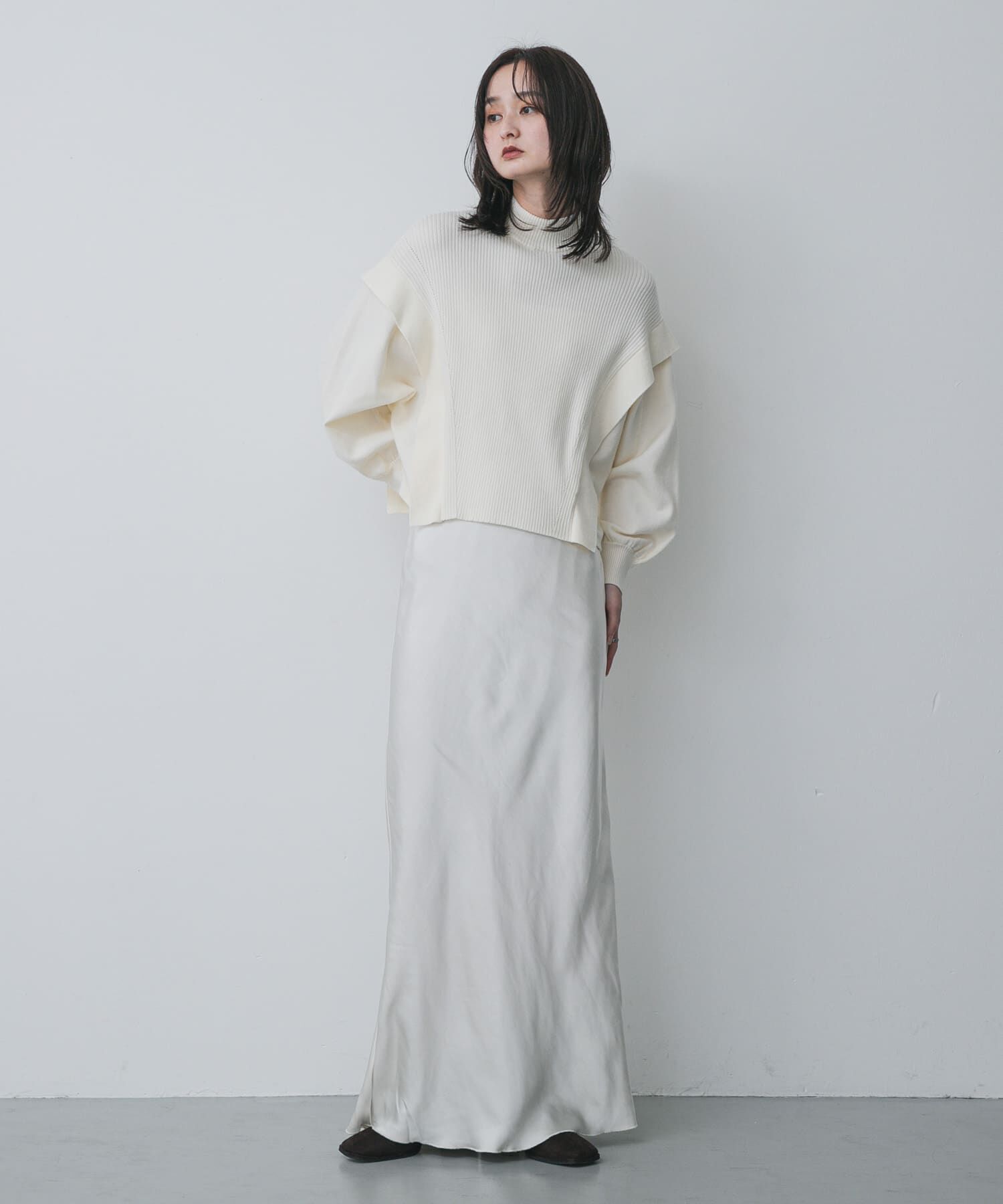 SENSE OF PLACE by URBAN RESEARCH「サテンアイラインスカート」|スカート|