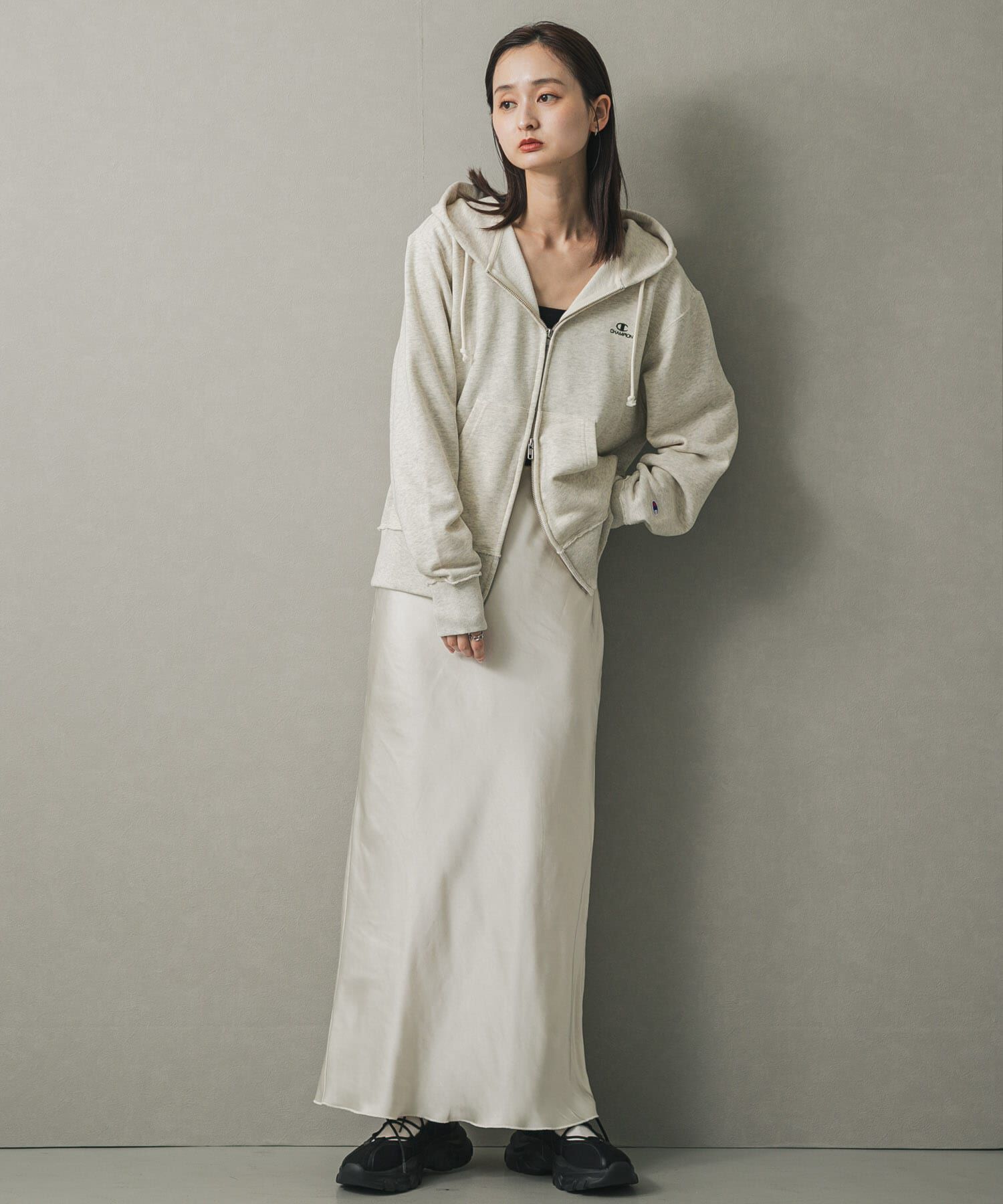 SENSE OF PLACE by URBAN RESEARCH「サテンアイラインスカート」|スカート|