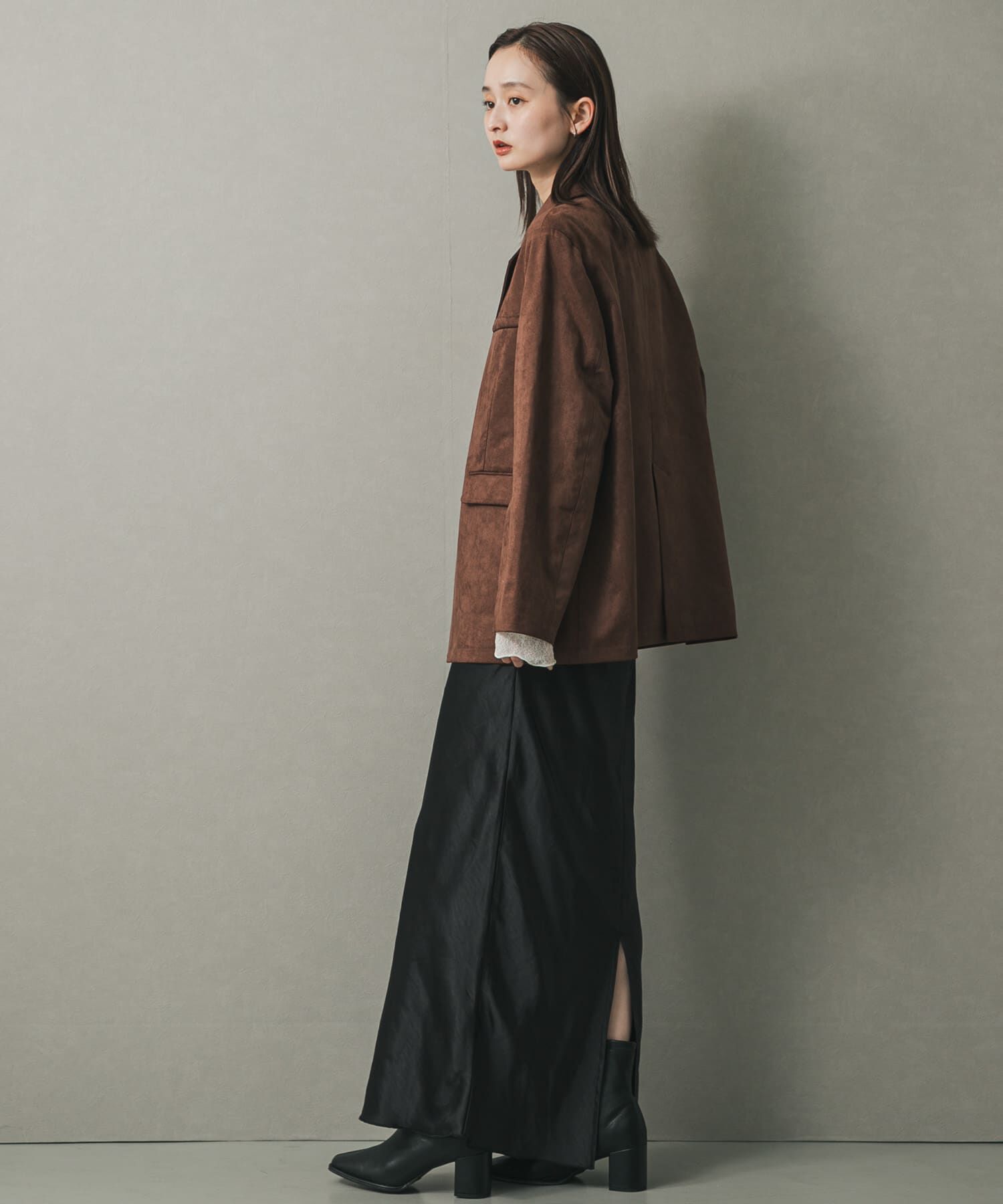 SENSE OF PLACE by URBAN RESEARCH「サテンアイラインスカート」|スカート|