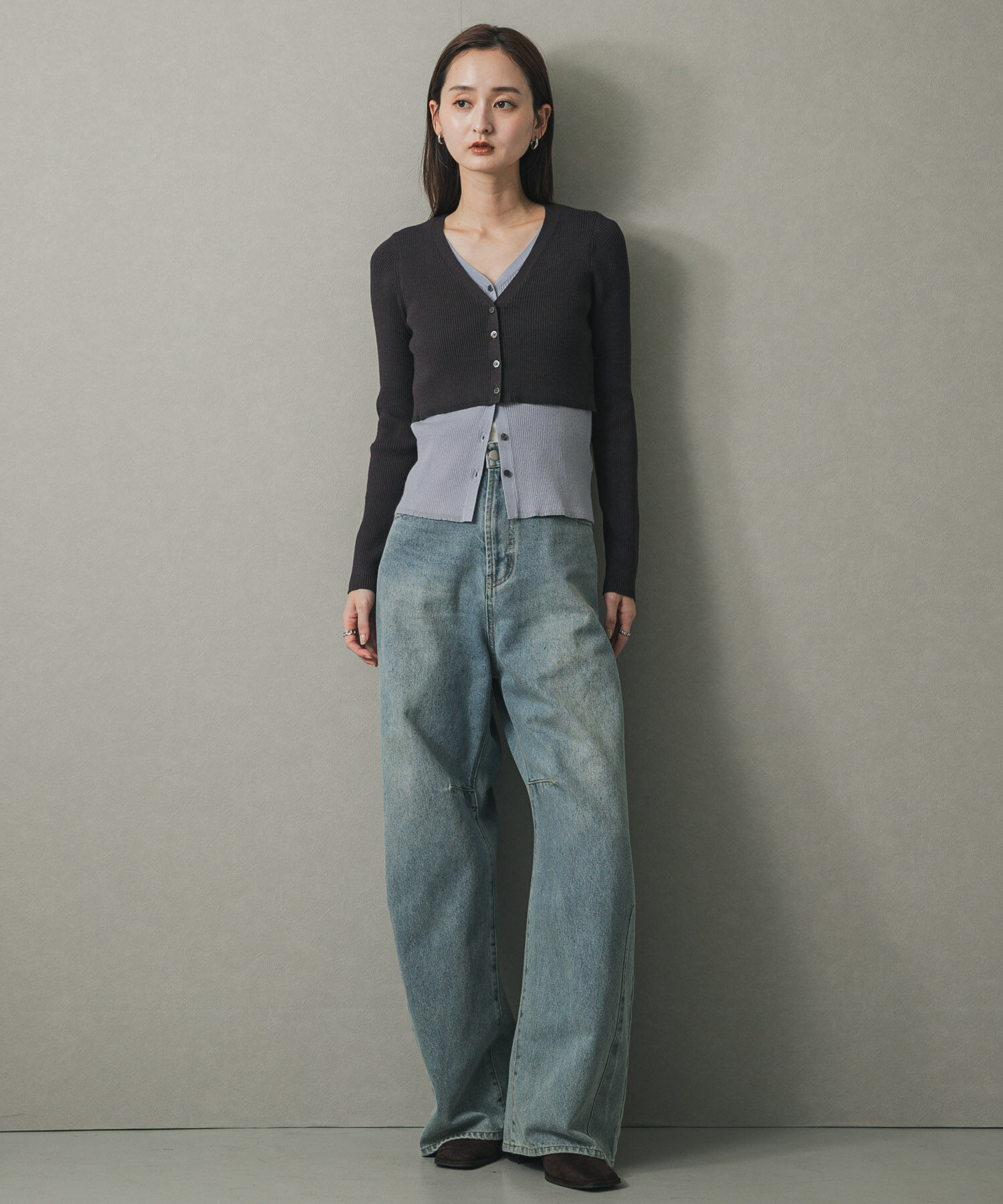 SENSE OF PLACE by URBAN RESEARCH「ダブルレイヤードカーディガン」|カーディガン|