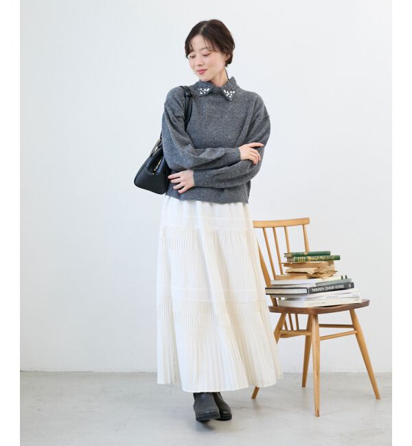  「2wayスパンコール襟ニット」|ニット・セーター|