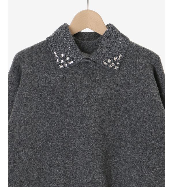  「2wayスパンコール襟ニット」|ニット・セーター|