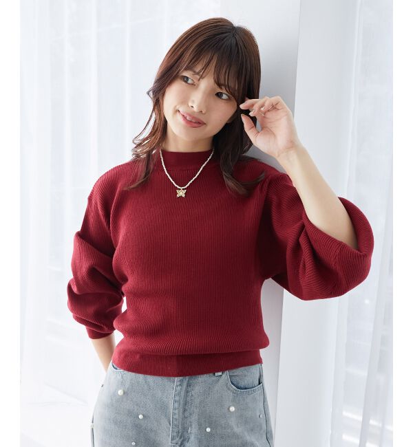 MAJESTICLEGON「ボリュームスリーブニット」|ニット・セーター|