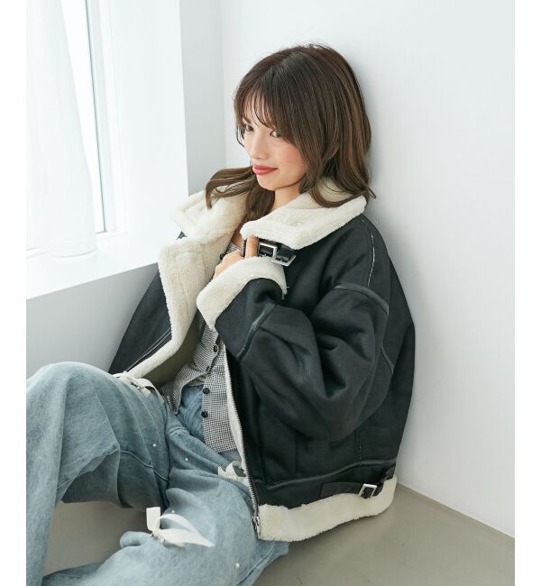  「オーバーサイズボアブルゾン」|ブルゾン・スタジャン|