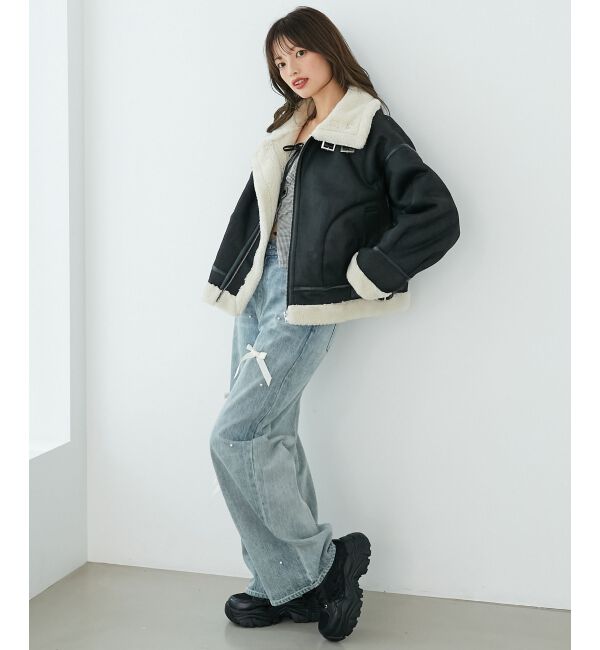  「オーバーサイズボアブルゾン」|ブルゾン・スタジャン|