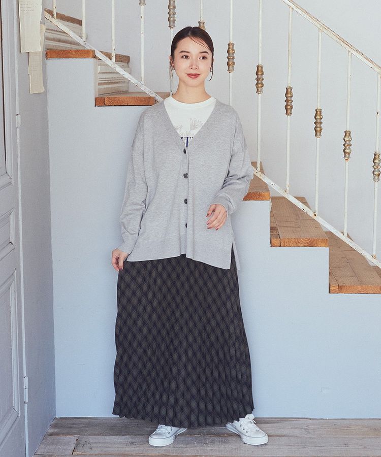 earth music&ecology「すきな丈T/Rプリーツスカート」|スカート|