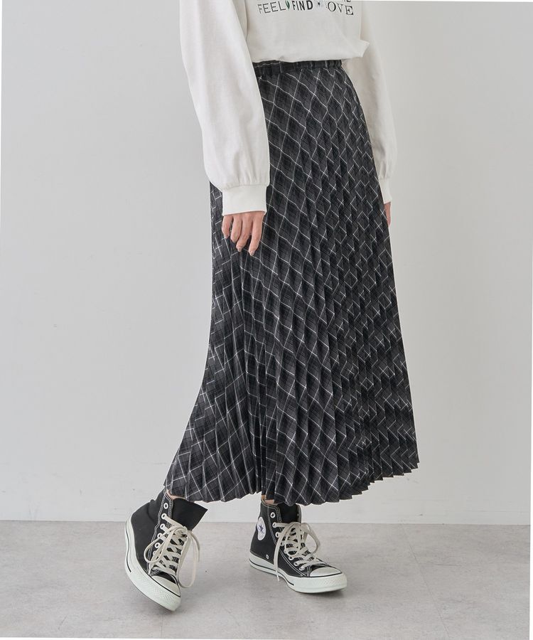 earth music&ecology「すきな丈T/Rプリーツスカート」|スカート|