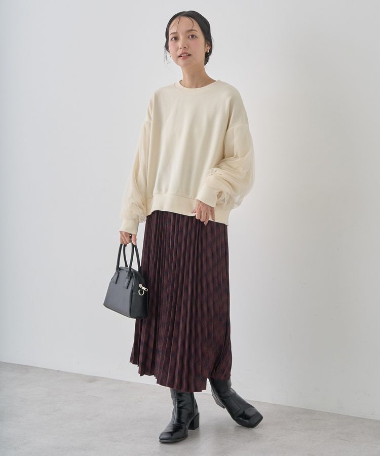 earth music&ecology「すきな丈T/Rプリーツスカート」|スカート|