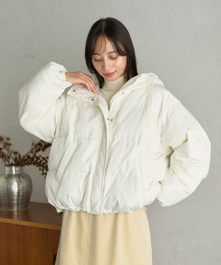 earth music&ecology「フーディーパファーブルゾン」|ブルゾン・スタジャン|