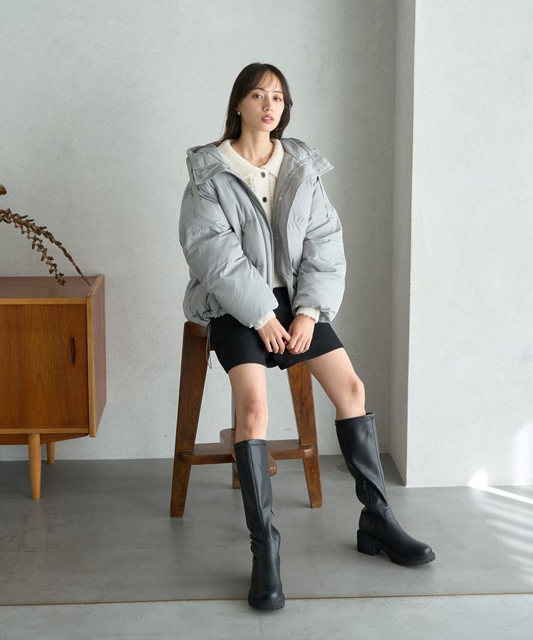 earth music&ecology「フーディーパファーブルゾン」|ブルゾン・スタジャン|