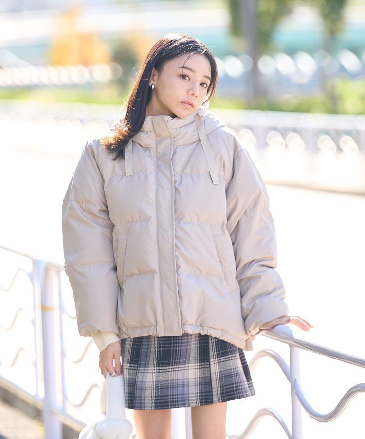 earth music&ecology「フーディーパファーブルゾン」|ブルゾン・スタジャン|