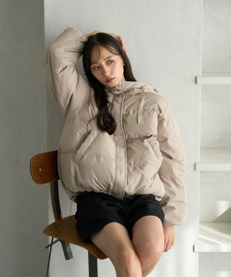 earth music&ecology「フーディーパファーブルゾン」|ブルゾン・スタジャン|