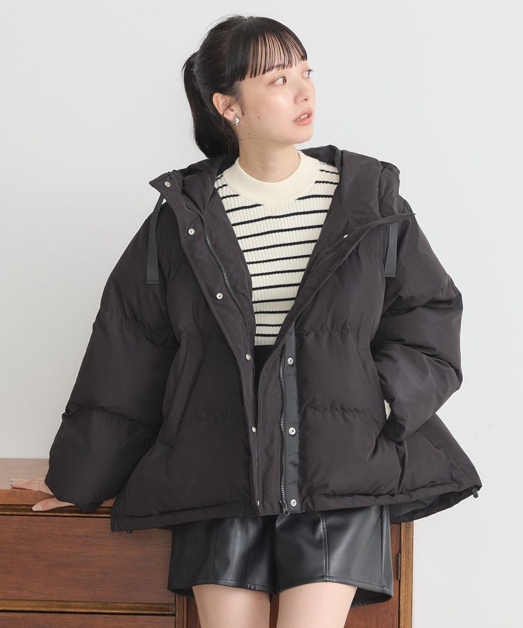 earth music&ecology「フーディーパファーブルゾン」|ブルゾン・スタジャン|