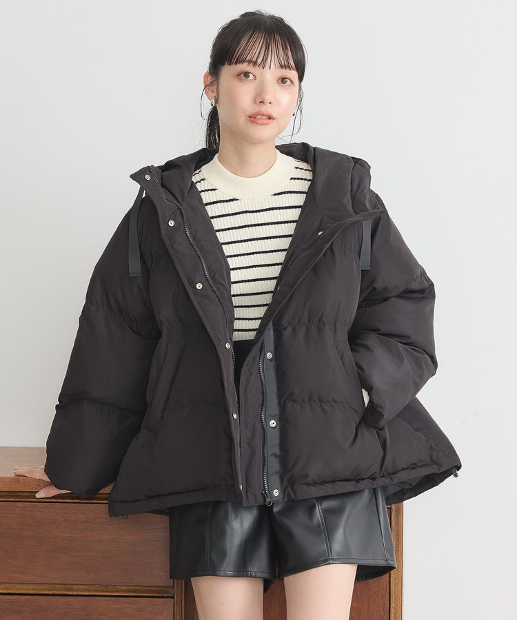 earth music&ecology「フーディーパファーブルゾン」|ブルゾン・スタジャン|