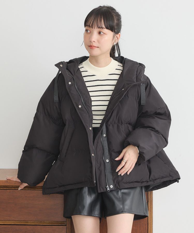 earth music&ecology「フーディーパファーブルゾン」|ブルゾン・スタジャン|