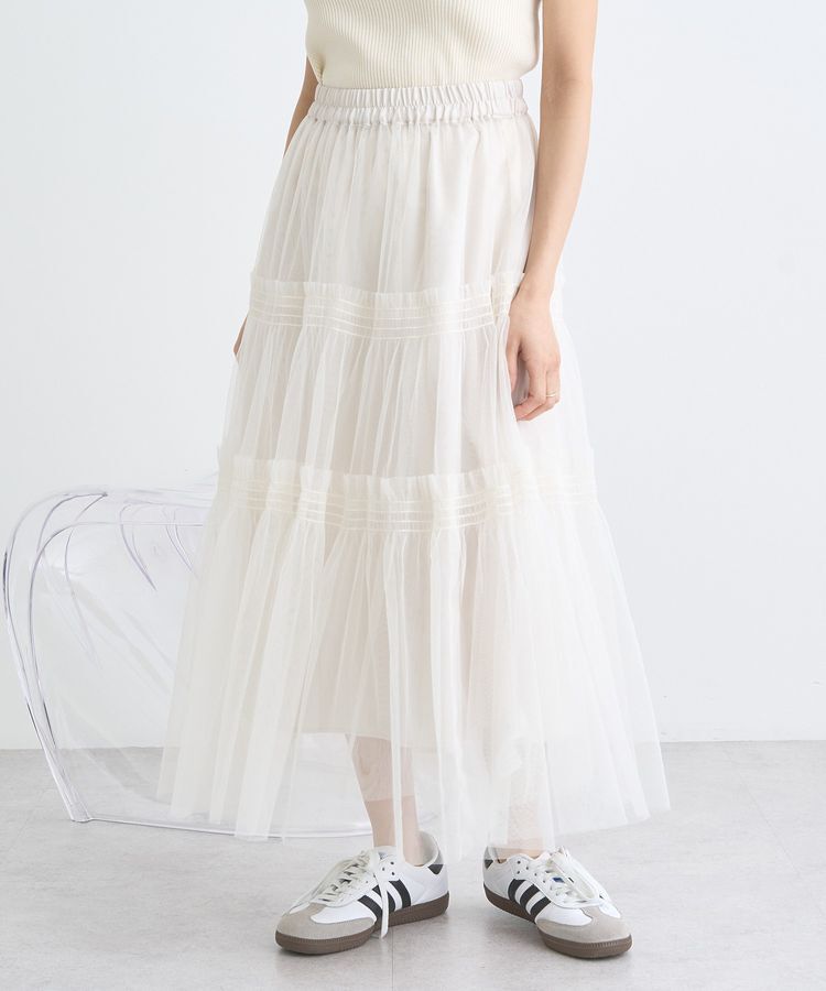 earth music&ecology「フリルチュールティアードスカート」|フレア|