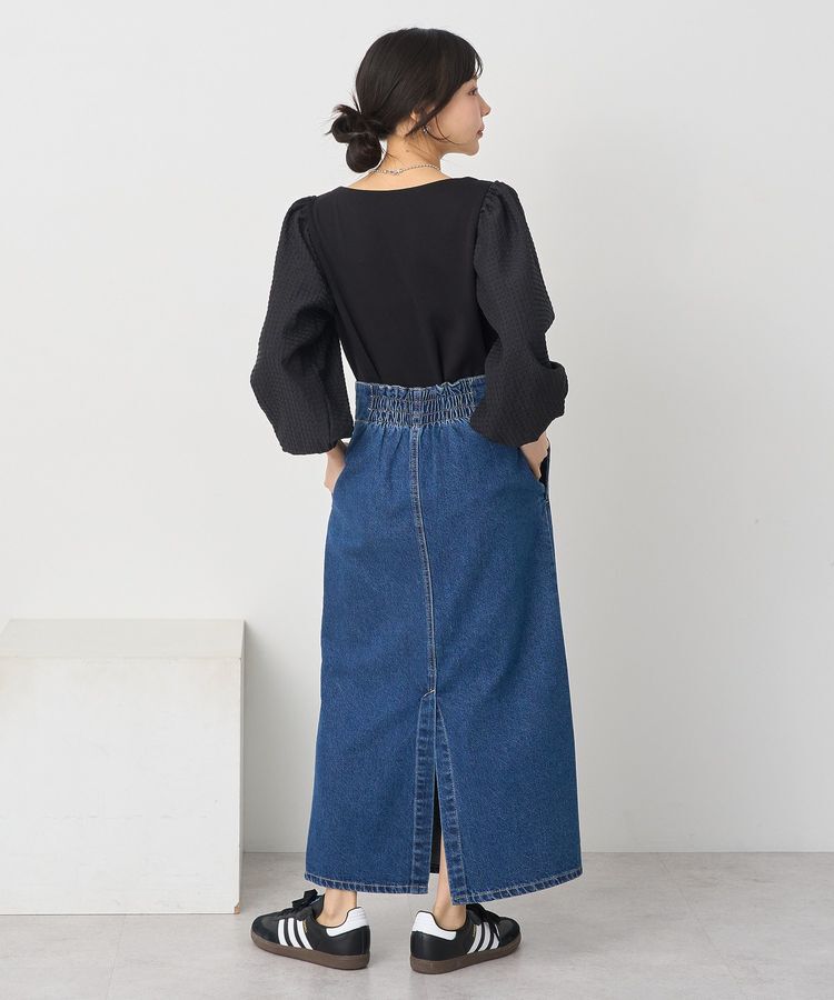 earth music&ecology「シアーチェックスリーブプルオーバー」|Tシャツ・カットソー|