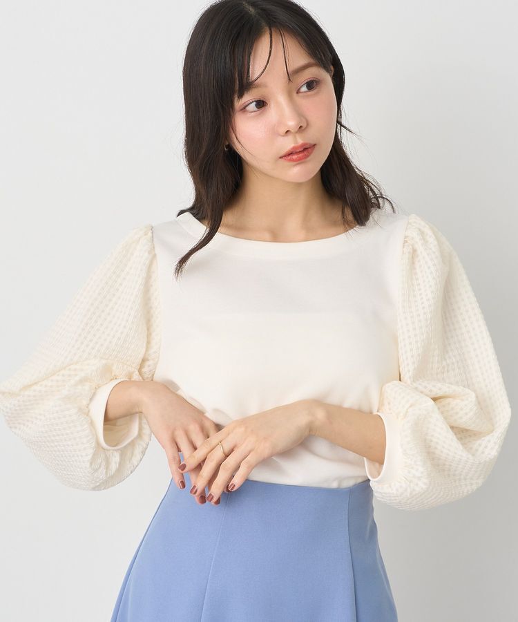 earth music&ecology「シアーチェックスリーブプルオーバー」|Tシャツ・カットソー|