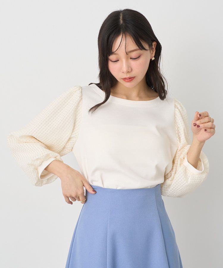 earth music&ecology「シアーチェックスリーブプルオーバー」|Tシャツ・カットソー|