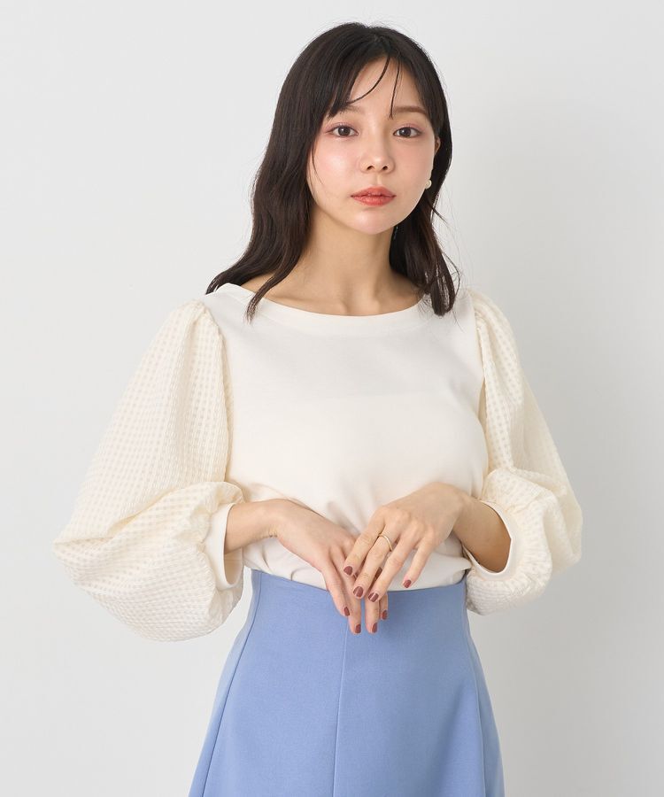 earth music&ecology「シアーチェックスリーブプルオーバー」|Tシャツ・カットソー|