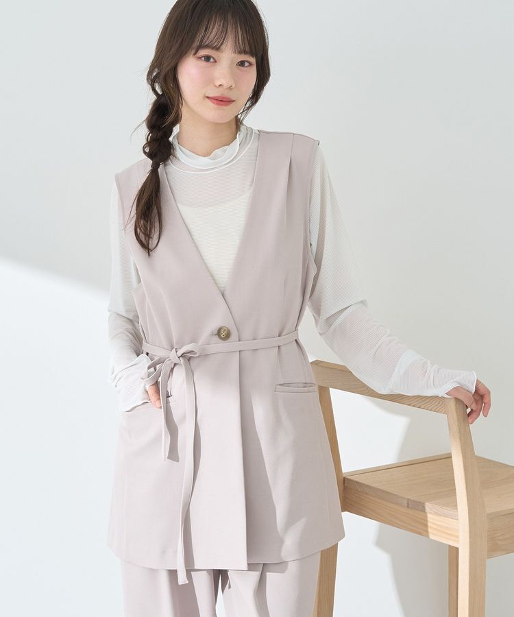 earth music&ecology「ショルダータックジレ」|その他|Beige