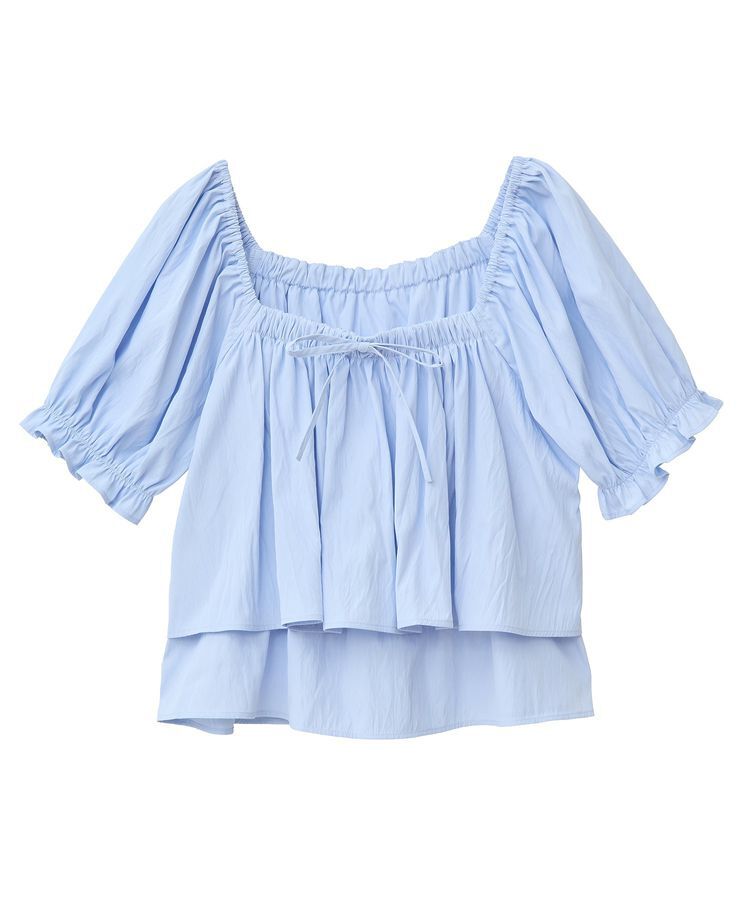 earth music&ecology「スクエアフロントリボンブラウス」|シャツ・ブラウス|