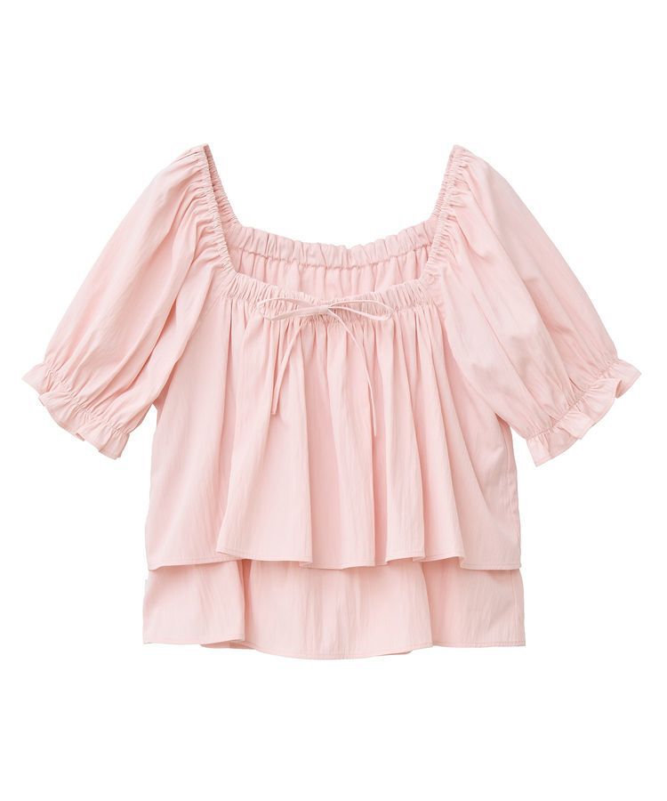 earth music&ecology「スクエアフロントリボンブラウス」|シャツ・ブラウス|