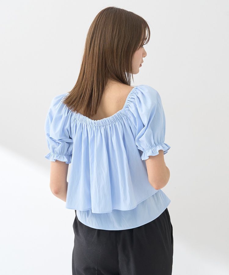 earth music&ecology「スクエアフロントリボンブラウス」|シャツ・ブラウス|