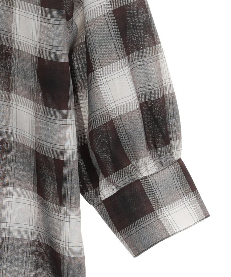 earth music&ecology「2wayショルダードロストリボンチェックシャツ」|シャツ・ブラウス|