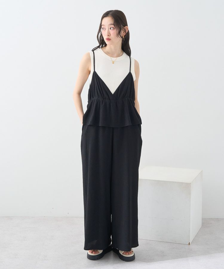 earth music&ecology「ペプラムロンパース」|オールインワン|