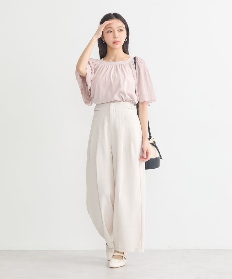 earth music&ecology「マジョリカフレアスリーブスクエアプルオーバー」|Tシャツ・カットソー|