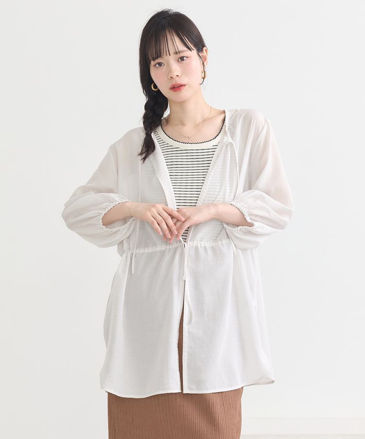 earth music&ecology「ふんわりスリーブドロストシャツ」|シャツ・ブラウス|