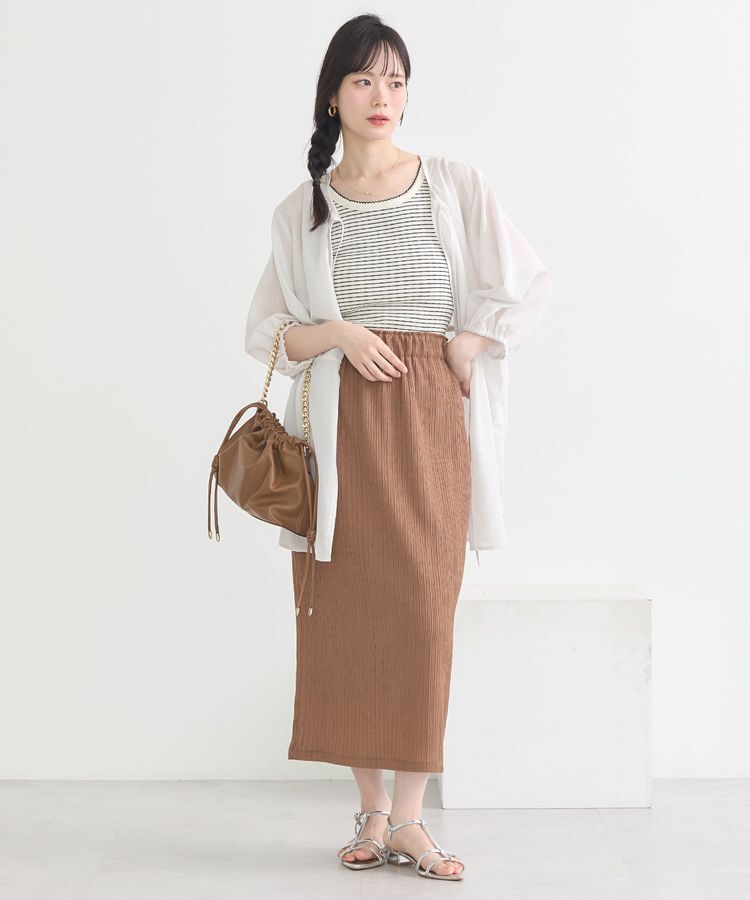 earth music&ecology「ふんわりスリーブドロストシャツ」|シャツ・ブラウス|