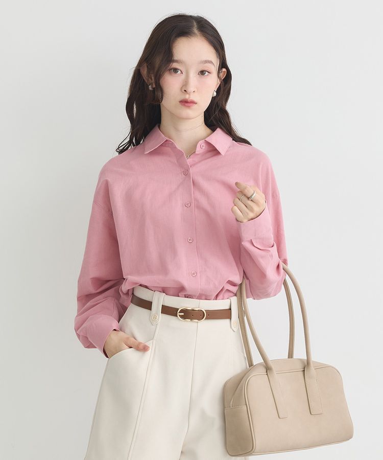 earth music&ecology「綿麻混ベーシックシャツ」|シャツ・ブラウス|