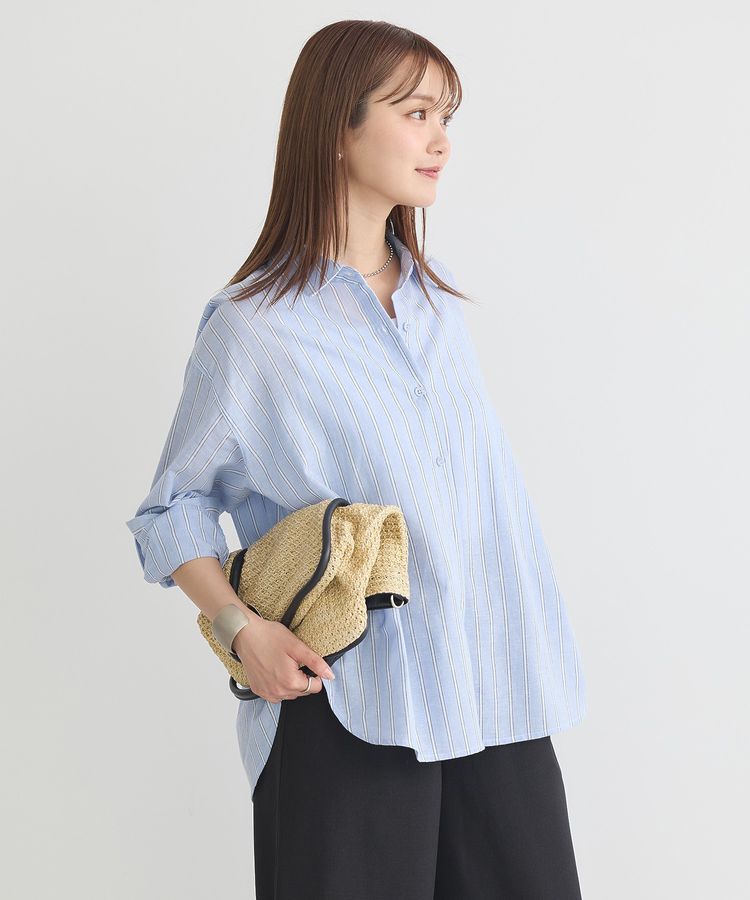 earth music&ecology「綿麻混ベーシックシャツ」|シャツ・ブラウス|