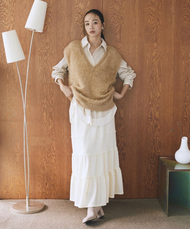 earth music&ecology「レイヤードストライプシャツ」|シャツ・ブラウス|