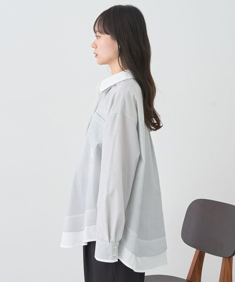 earth music&ecology「レイヤードストライプシャツ」|シャツ・ブラウス|