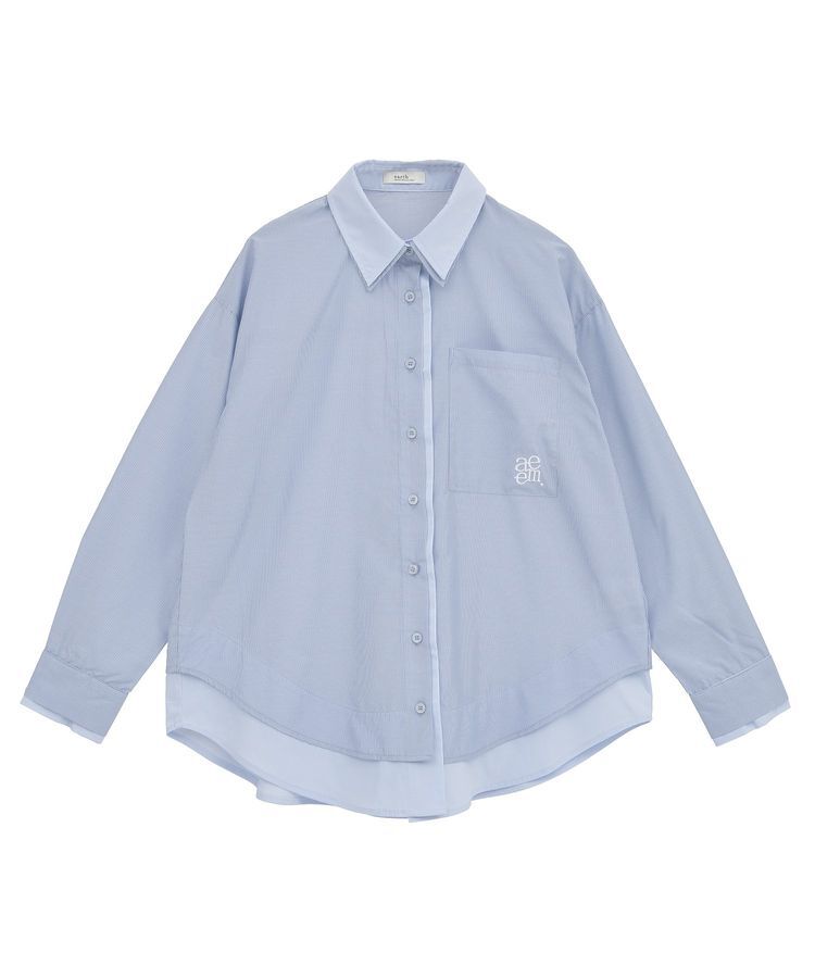 earth music&ecology「レイヤードストライプシャツ」|シャツ・ブラウス|