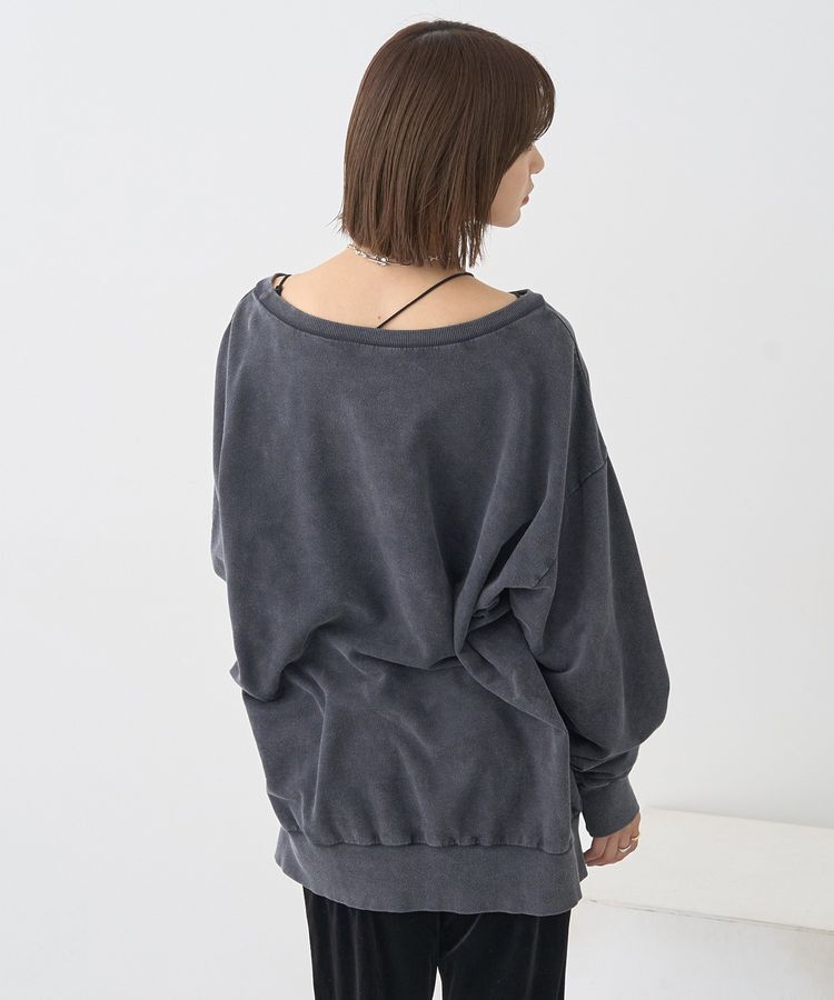 earth music&ecology「ランダム刺繍オフショルプルオーバー」|スウェット・ジャージ|