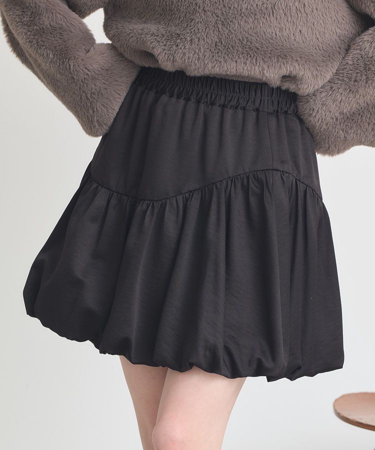 earth music&ecology「ラウンド切り替えバルーンミニスカート」|スカート|