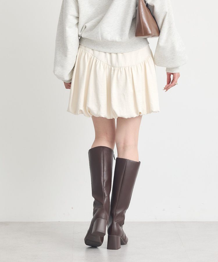 earth music&ecology「ラウンド切り替えバルーンミニスカート」|スカート|