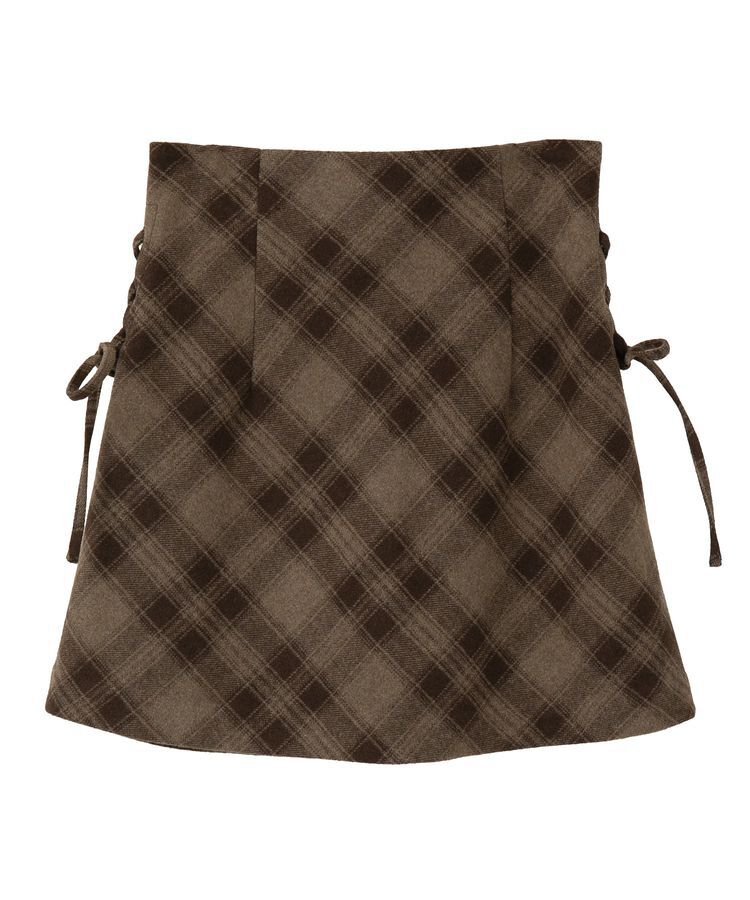 earth music&ecology「サイドレースアップミニスカート」|スカート|