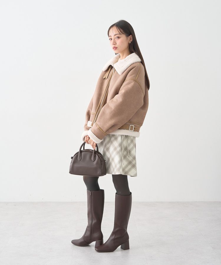 earth music&ecology「サイドレースアップミニスカート」|スカート|