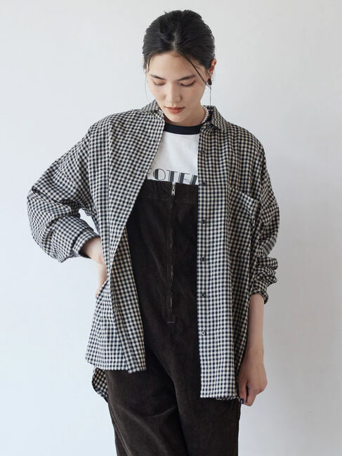  「綿ビエラチェックシャツ」|シャツ・ブラウス|ギンガムチェック