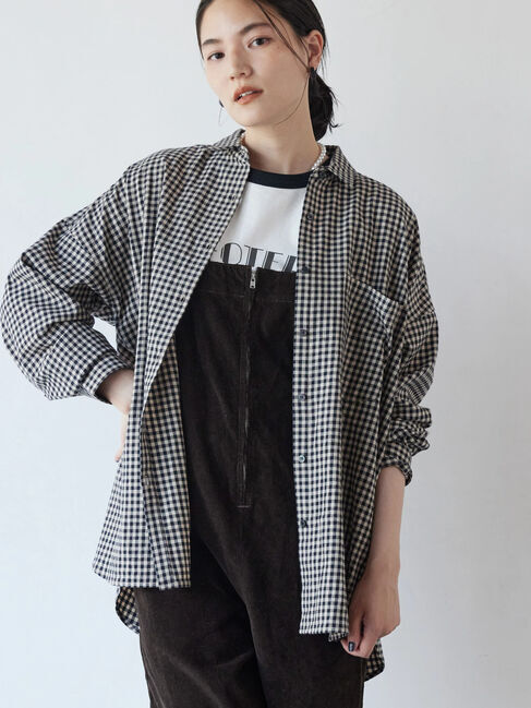  「綿ビエラチェックシャツ」|シャツ・ブラウス|