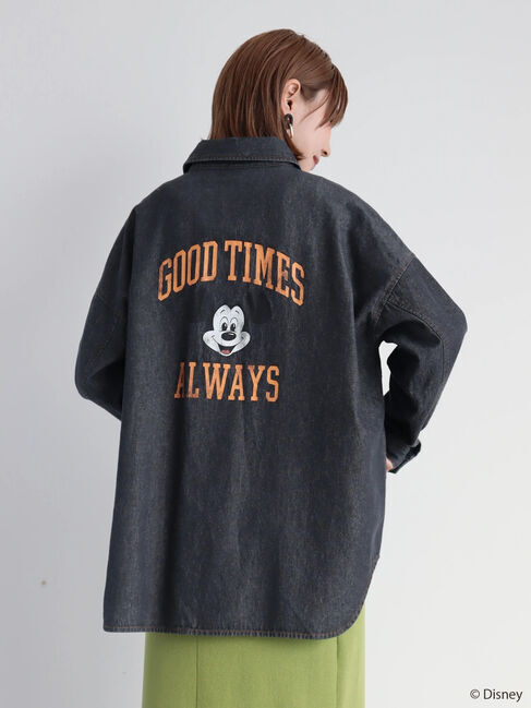  「バックプリントデニムシャツ/Mickey」|シャツ・ブラウス|