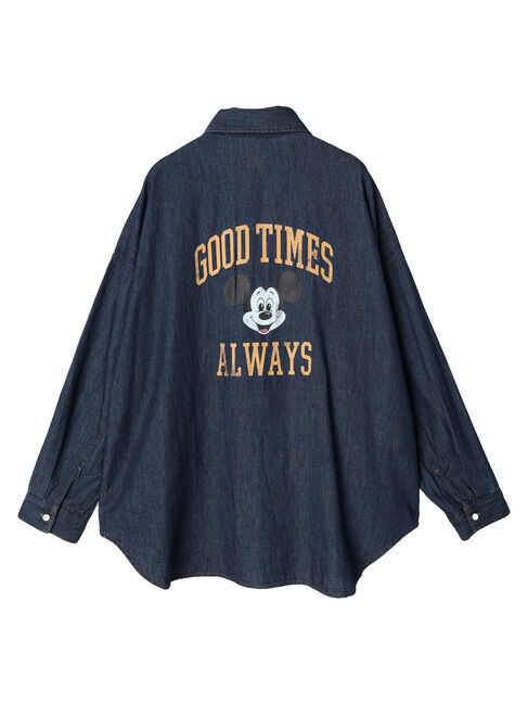  「バックプリントデニムシャツ/Mickey」|シャツ・ブラウス|