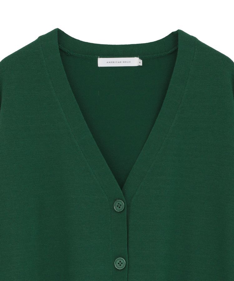 AMERICAN HOLIC「バイパチVネックルーズカーディガン＜静電気軽減＞」|カーディガン|