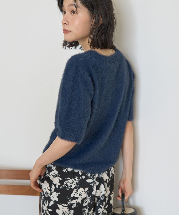 AMERICAN HOLIC「フェザー半袖ニットプルオーバー」|ニット・セーター|