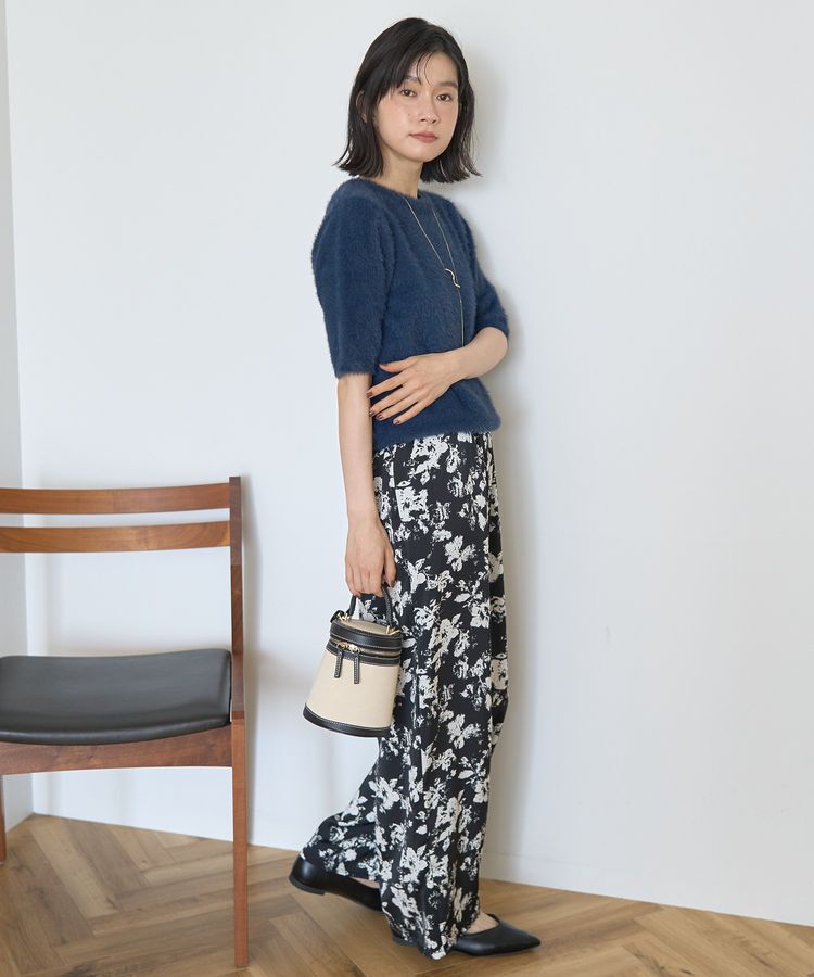 AMERICAN HOLIC「フェザー半袖ニットプルオーバー」|ニット・セーター|